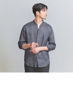 【WEB限定 WARDROBE SMART】リネン バンドカラー スキッパーシャツ