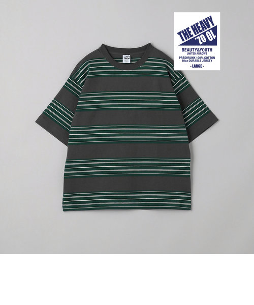 10oz ヘビー ボーダー クルーネック Tシャツ