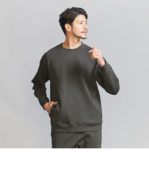 【WEB限定 WARDROBE SMART】ダブルニット クルーネック スウェット/セットアップ対応