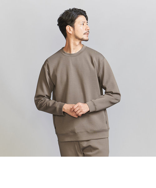 【WEB限定 WARDROBE SMART】ダブルニット クルーネック スウェット/セットアップ対応