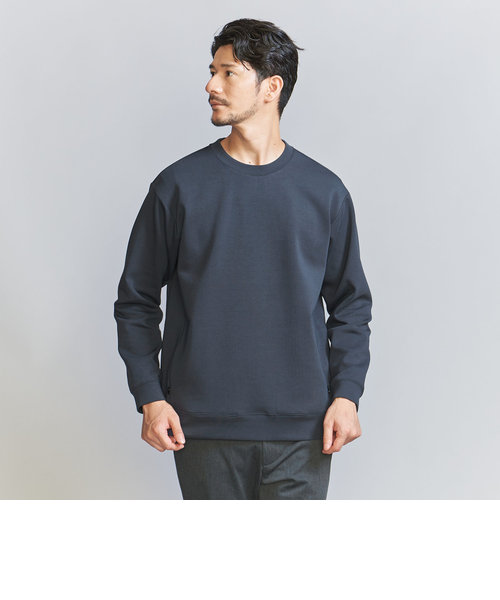 【WEB限定 WARDROBE SMART】ダブルニット クルーネック スウェット/セットアップ対応