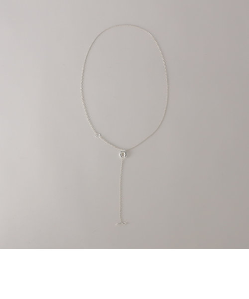 ＜Soierie＞Ornaments slim lariat ネックレス