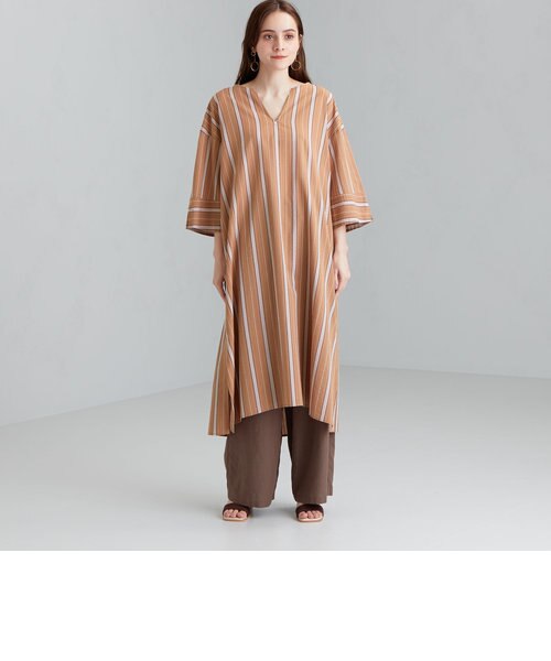 Cfc サッカー ストライプ カフタン ワンピース Green Label Relaxing グリーンレーベル リラクシング の通販 Mall