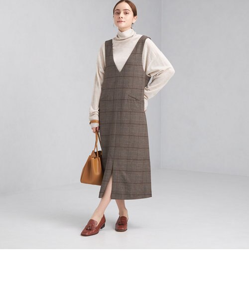 パウダー Tr チェック ジャンスカ ワンピース Green Label Relaxing ク リーンレーベル リラクシング の通販 Mall