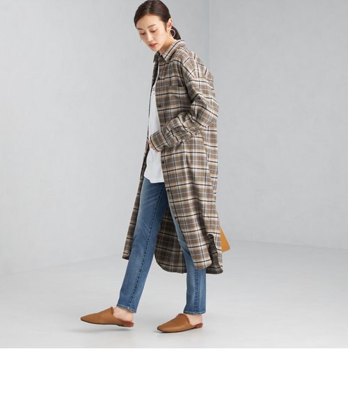 クリア フラノ シャツ ワンピース チェック Green Label Relaxing ク リーンレーベル リラクシング の通販 Mall