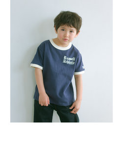 【別注】＜RUSSELL ATHLETIC＞プリント リンガー Tシャツ 100cm-130cm