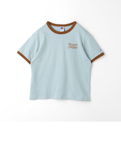 【別注】＜RUSSELL ATHLETIC＞プリント リンガー Tシャツ 140cm-150cm