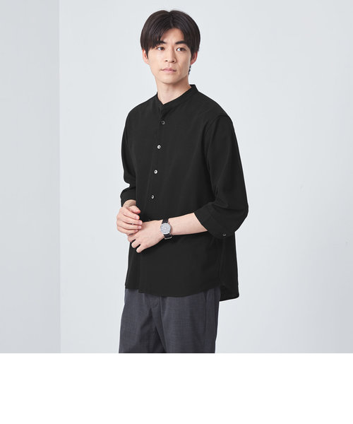 【WEB限定】JUSTFIT カノコ バンドカラー 7分袖 シャツ