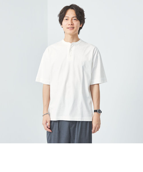 ＜Healthknit＞ヘンリーネック 半袖 ホワイト Tシャツ カットソー