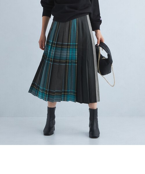 MARYQUANT ファンシー 目覚まし ニット ツイード スカート 膝下