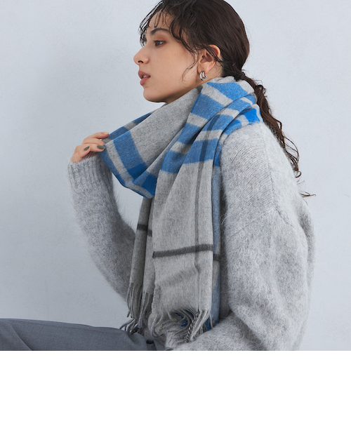 ジョンストンズグリーンレーベル別注ストール