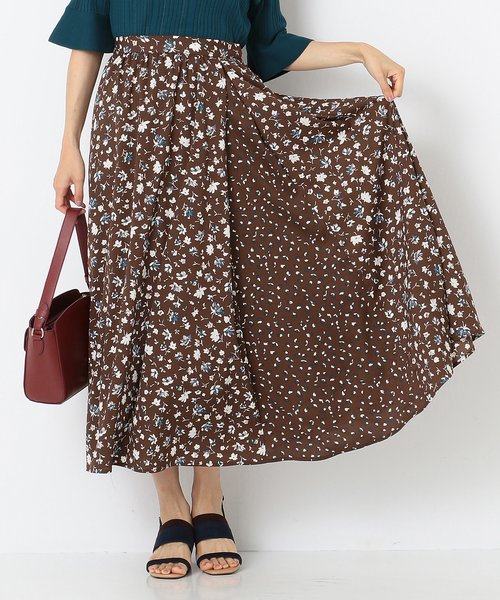 【洗える】MIX pattern プリント スカート