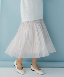【洗える】刺繍風ミニフラワープリント スカート