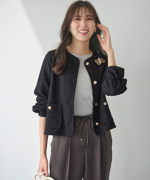 edwinahol ノーカラージャケット edwinahol ノーカラージャケット