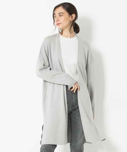 シルク混】CO/SI インターロック ロングカーディガン | 23区（ニジュウ  