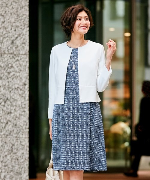 洗える】ジオメモダンプリント ワンピース | 23区(ニジュウサンク)の