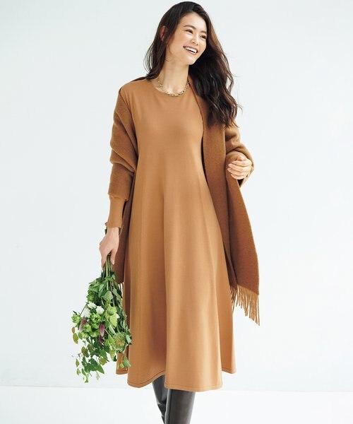 マガジン掲載 ヴィスコースフレアロングニット ワンピース 番号g54 23区 ニジュウサンク の通販 Mall