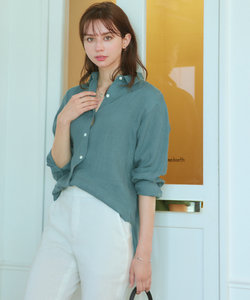 【CLASSY. 9月号掲載/WEB限定カラーあり】LIBECO ベーシック シャツ