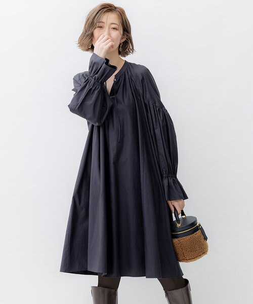 SLOW/一部店舗限定】ウォッシュドコットンストレッチ ワンピース | 23 