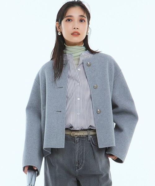 □ADORE ウールトップス フレアスリーブ Aライン 38 つまんない ノーカラー
