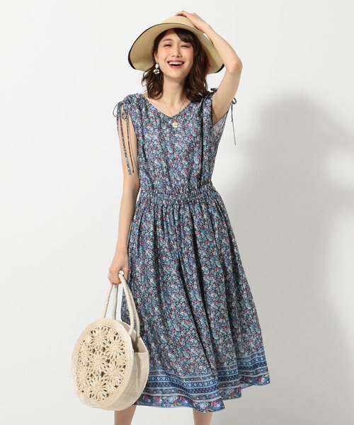 洗える】パネルフラワープリント ワンピース | 組曲（クミキョク）の  