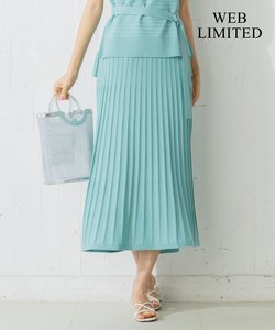 【WEB限定カラーあり】スタイルアップベルテッドニットアップ スカート
