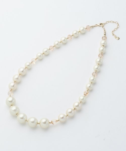 コットンパールショート ネックレス 組曲 クミキョク の通販 Mall