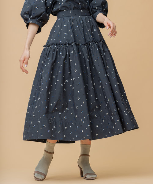 【組曲×setsuko sagittaire】ジュエリーボックス刺繍 スカート