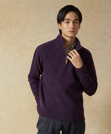 メンズのニット・セーター（パープル/紫色）通販 | &mall（アンド 