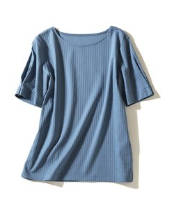 【WEB限定色あり】コットンリブスムース クルーネックTシャツ