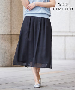 【WEB限定カラーあり・洗える】 ブライトスパンボイル スカート