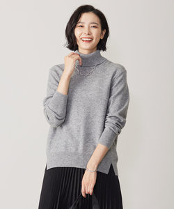 【洗える】CASHMERE BLEND タートルネック ニット