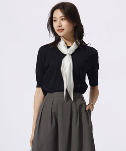 【洗える】BASIC HT-COTTON クルーネック ニット