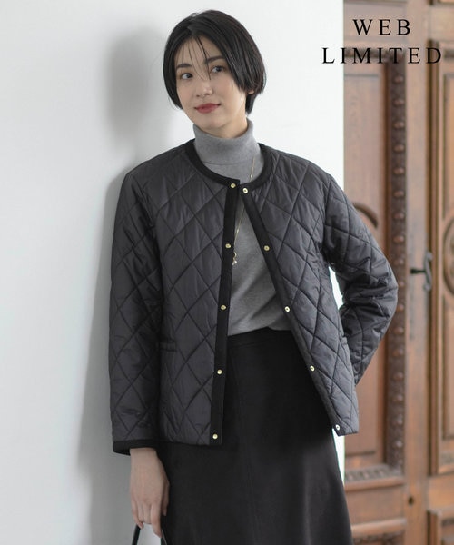 takuya∞着用 BECOME 囀る TREE 牛革キルティングブルゾン