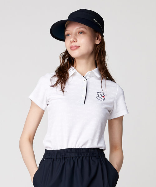 WOMEN】フラッグロゴジャガード ポロシャツ | 23区 GOLF（ニジュウ