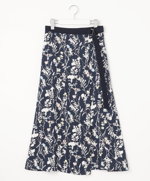 洗える・XSサイズあり】ハーバルフロープリント スカート | 自由区