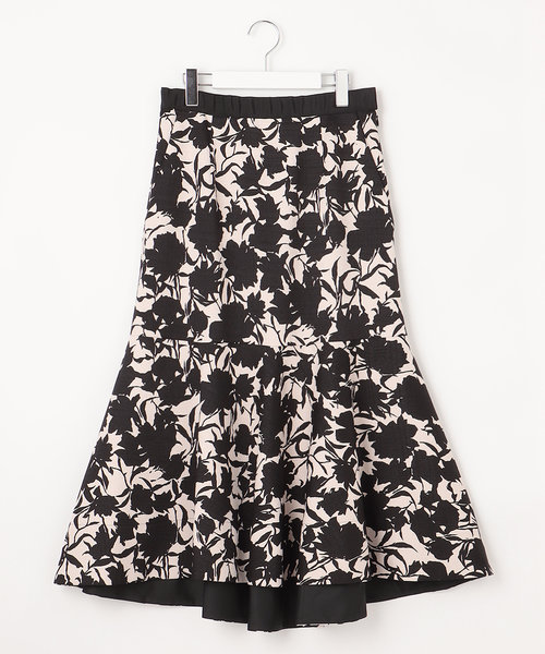 Premium Collection】シャドウフラワープリント スカート | 自由区
