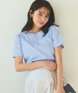 【UVケア】ランダムリボンスリーブ Tシャツ