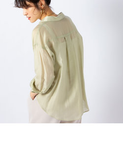 【WEB限定カラーあり】シアースラブパール釦2wayシャツ