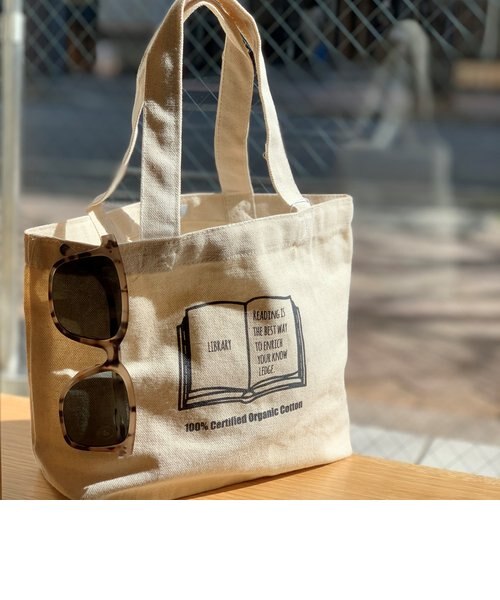 Libraryロゴ オーガニックコットン トートバッグ Sサイズ Unisex Nolley S ノーリーズ の通販 Mall