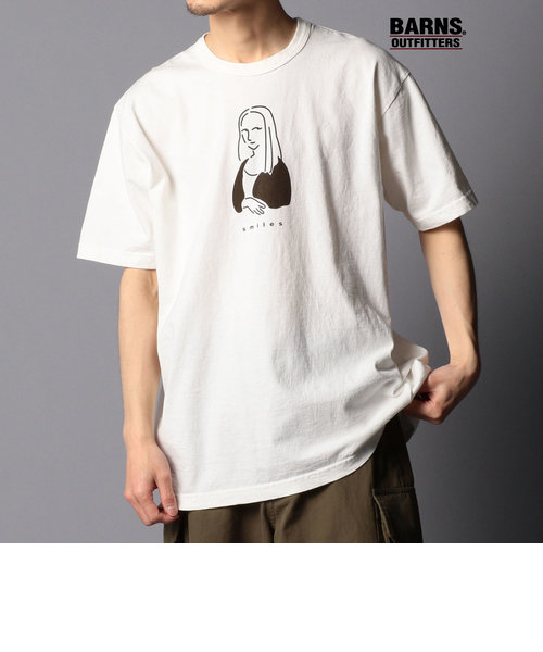 【BARNS OUTFITTERS/バーンズアウトフィッターズ】別注 smiles プリントTシャツ