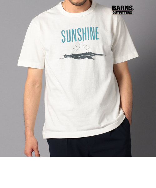 【BARNS OUTFITTERS/バーンズアウトフィッターズ】別注 吊り編み Tシャツ SUNSHINE