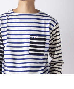 クジラ ワンポイント ロゴ リラックスフィット バスクシャツ