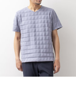 幾何学リンクスVネックTシャツ(ジャケットのインナーに最適アイテム）