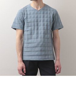 幾何学リンクスVネックTシャツ(ジャケットのインナーに最適アイテム）
