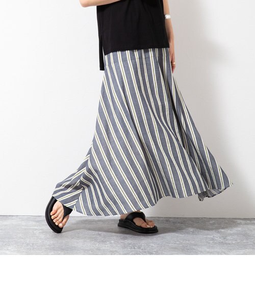 綿ナイロンマチ入りマキシスカート | NOLLEY 