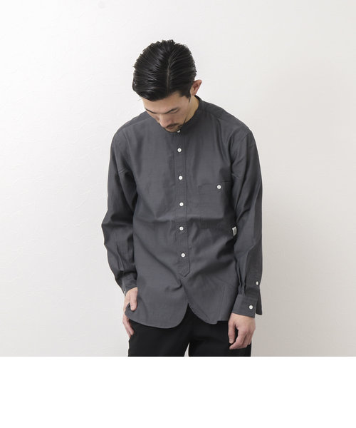 【WORK ABOUT/ワークアバウト】NORMANDY SHIRT バンドカラーシャツ