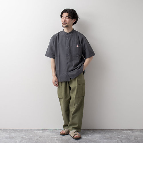 DANTON/ダントン】BAND COLLAR SHIRT SS SCL 半袖バンドカラーシャツ