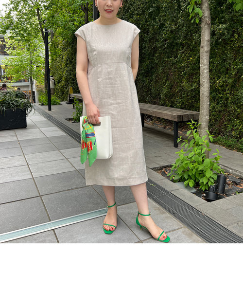 ◇【WEB限定】POLY・LINEN フレンチスリーブワンピース | NOLLEY'S ...