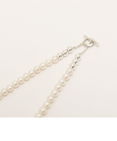 sympathy of soul/シンパシーオブソール】 Pearl Beads T-bar Necklace